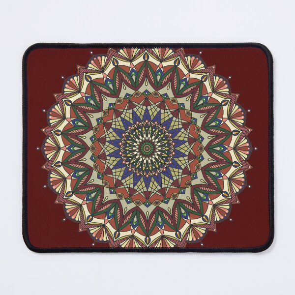 Item preview, Mandala in Warm Reds, Blues & Greens designed and sold by CherishMyKids.