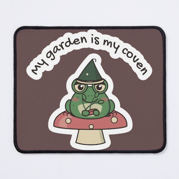 Item preview, Witch Frog on Mushroom Garden Coven Sticker designed and sold by Ayiita.