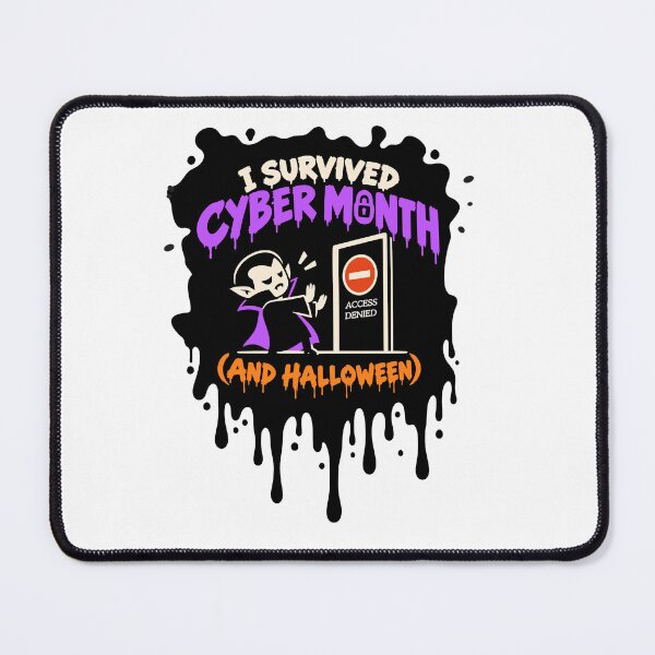 Item preview, I Survived Cyber Month (and Halloween) Sticker designed and sold by TheSoupOfficial.