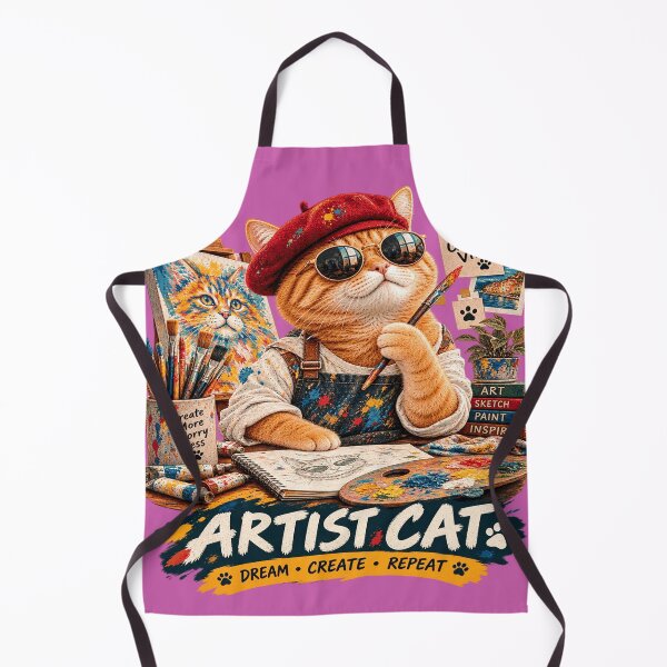 Item preview, Artist Cat  Paint Create Inspire  Creative Cat Gift for Artists designed and sold by TeeVibeHaus.