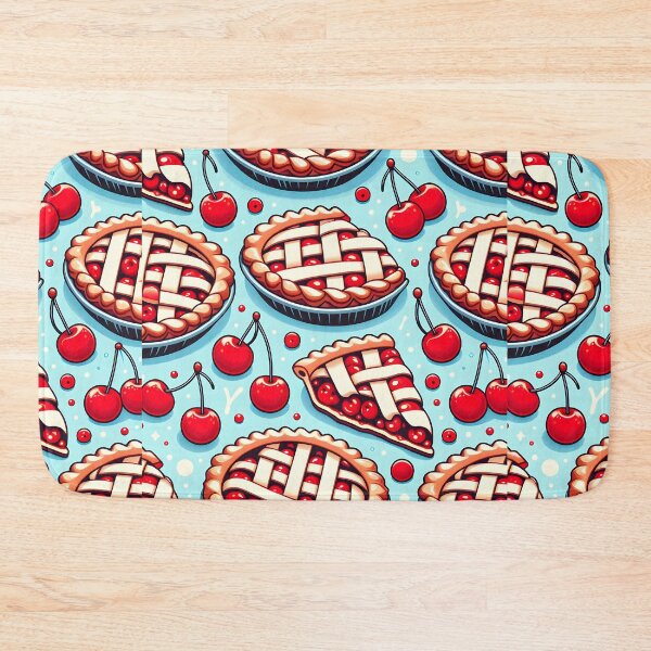 Item preview, Cherry Pie & Cherries Pattern – Bright Bakery Food Design designed and sold by Apex Designs.