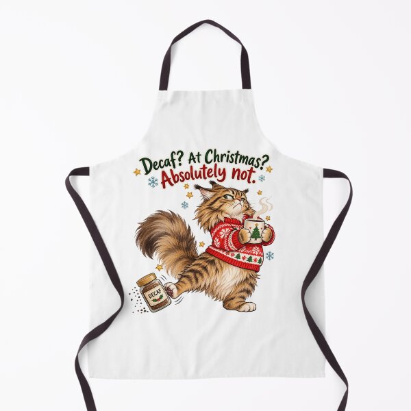 Item preview, Funny Maine Coon Cat Christmas No Decaf Coffee designed and sold by tobbyasz.