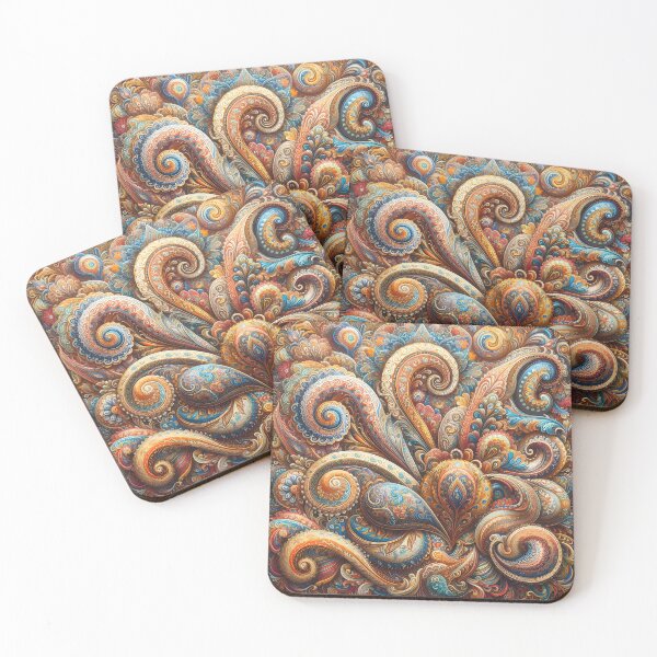 Item preview, Vintage Earth Tone Paisley – Rust Teal Ornamental Boho Pattern designed and sold by Apex Designs.