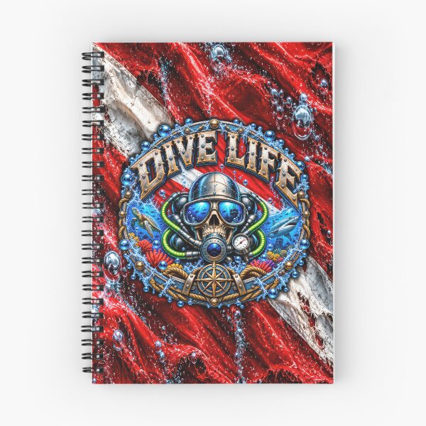 Item preview, Copy of Dive Life Skull Scuba Diving Challenge Coin Wall Art | Breathe Deep Live Free Ocean Diver Design designed and sold by artistwill.