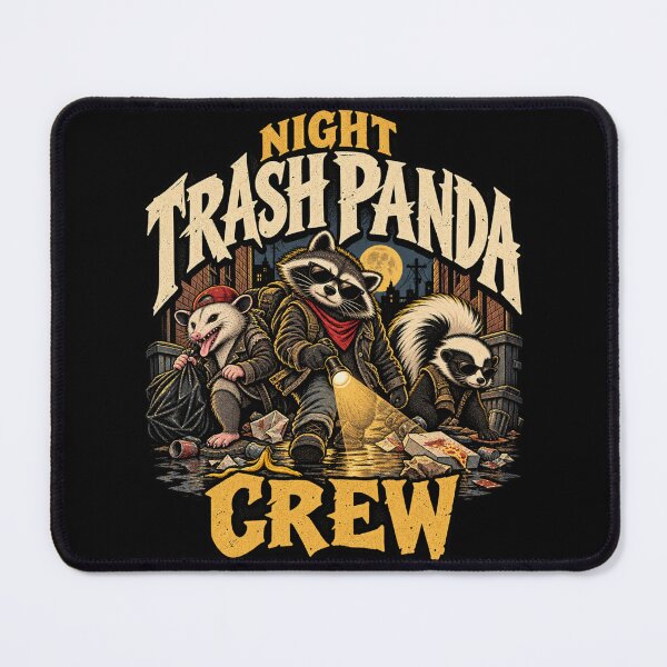 Item preview, Night Trash Panda Crew Funny Raccoon Opossum Skunk Urban Wildlife designed and sold by GibasVisuals.