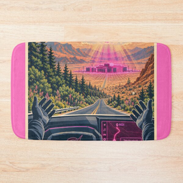 Item preview, Grok, Take the Wheel: Retro AI Travel Poster designed and sold by Cheeky Tito.