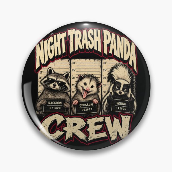Item preview, Night Trash Panda Crew Funny Raccoon Opossum Skunk Mugshot designed and sold by GibasVisuals.