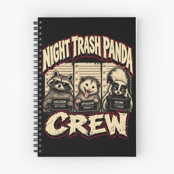 Item preview, Night Trash Panda Crew Funny Raccoon Opossum Skunk Mugshot designed and sold by GibasVisuals.