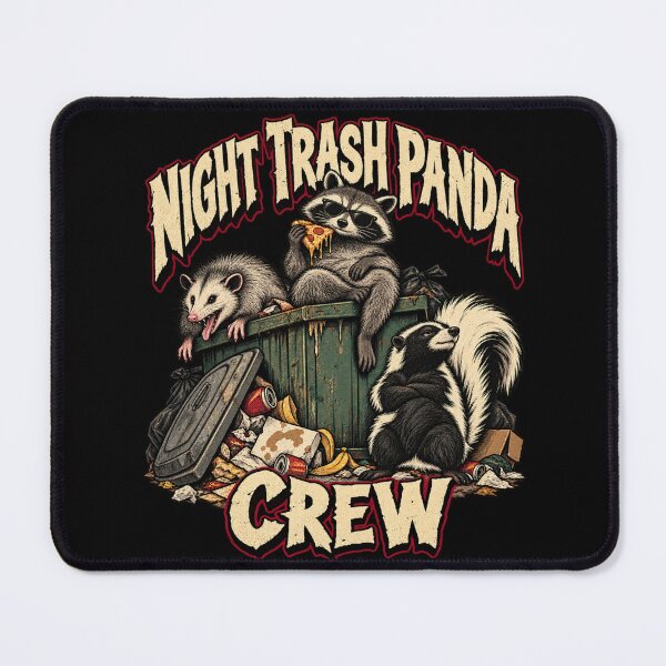 Item preview, Night Trash Panda Crew Funny Raccoon Opossum Skunk Dumpster Diving designed and sold by GibasVisuals.