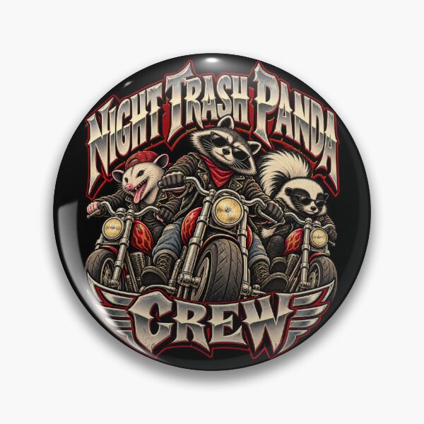 Item preview, Night Trash Panda Crew Funny Raccoon Opossum Skunk Biker Gang designed and sold by GibasVisuals.