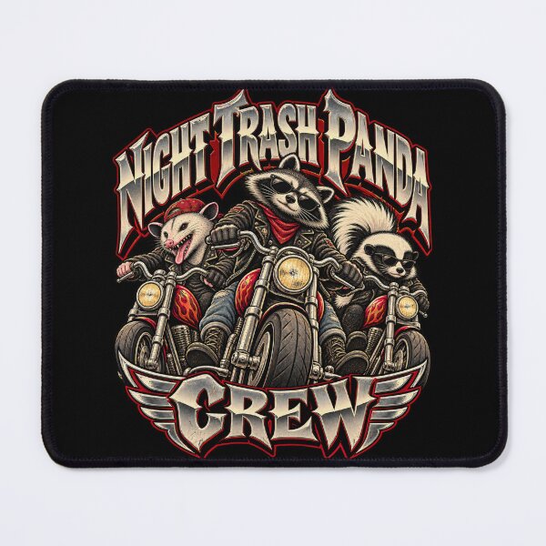 Item preview, Night Trash Panda Crew Funny Raccoon Opossum Skunk Biker Gang designed and sold by GibasVisuals.