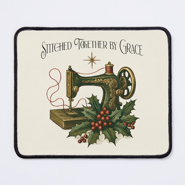 Item preview, Vintage Sewing Machine Christmas Sewing Lover designed and sold by Sachie's Studio.