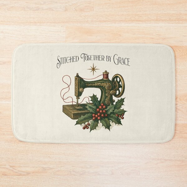 Item preview, Vintage Sewing Machine Christmas Sewing Lover designed and sold by Sachie's Studio.