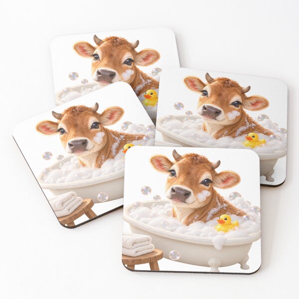 Item preview, Cheerful Jersey Cow Bubble Bath designed and sold by Sillytoe.