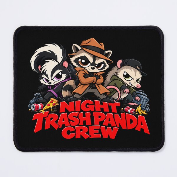 Item preview, Night Trash Panda Crew Funny Raccoon Opossum Skunk Cartoon Gang designed and sold by GibasVisuals.