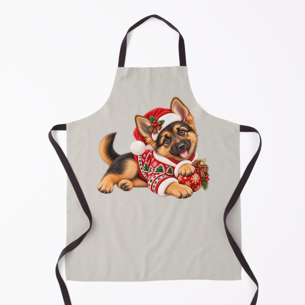 Artikelvorschau, Cute Christmas German Shepherd Puppy – Santa Holiday Dog entworfen und verkauft von HO•Designs.
