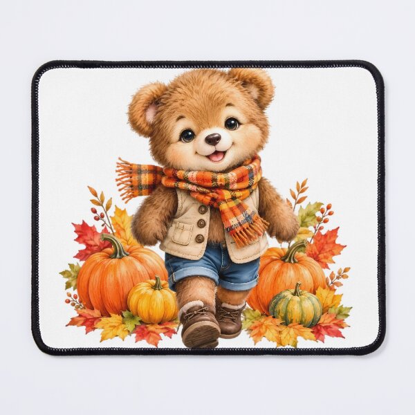 Item preview, Autumn Harvest Teddy Bear Sticker, Cute Fall Pumpkin Bear Gift designed and sold by HoMya.