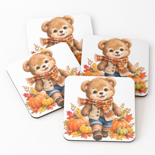 Item preview, Autumn Harvest Teddy Bear Sticker, Cute Fall Pumpkin Bear Gift designed and sold by HoMya.