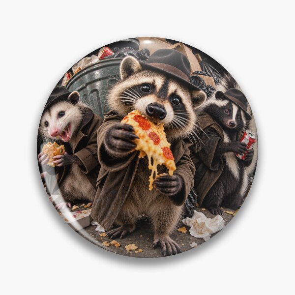 Item preview, Night Trash Panda Crew Funny Raccoon Opossum Skunk Pizza Bandits designed and sold by GibasVisuals.