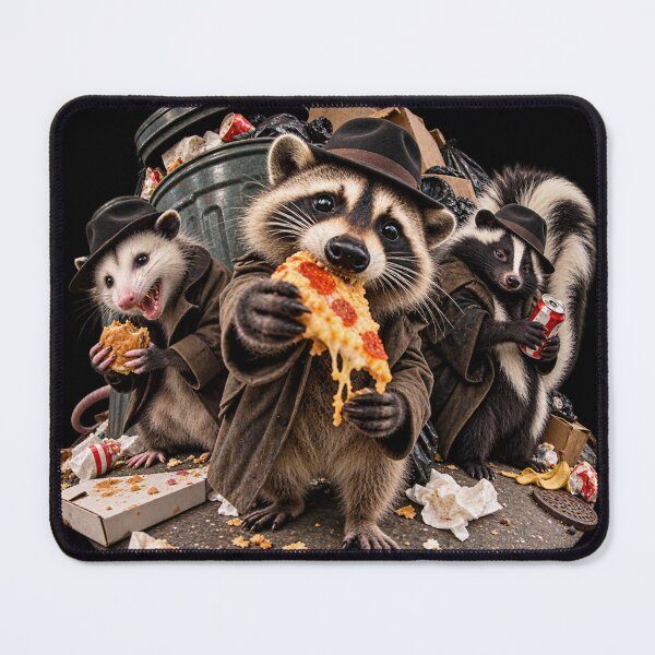 Item preview, Night Trash Panda Crew Funny Raccoon Opossum Skunk Pizza Bandits designed and sold by GibasVisuals.
