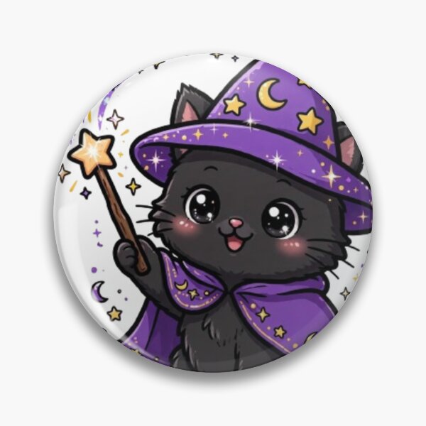 Item preview, Black Cat Wizard Casting Star Magic designed and sold by ReginaNunn.