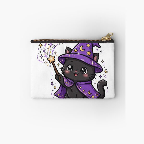 Item preview, Black Cat Wizard Casting Star Magic designed and sold by ReginaNunn.