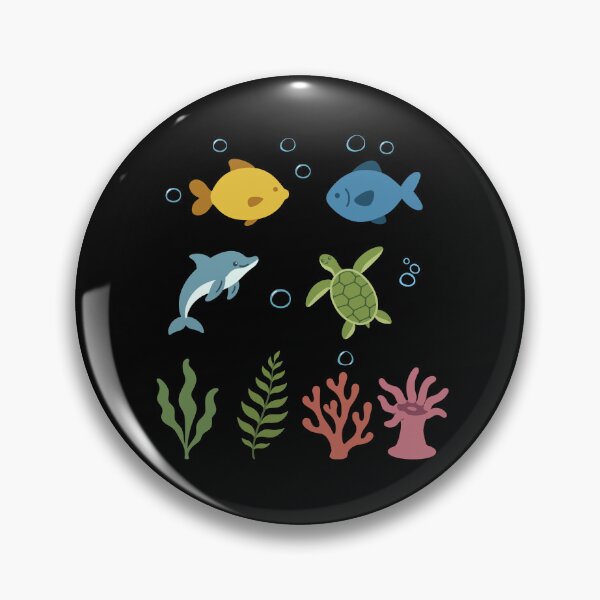 Item preview, Fish, underwater, children, dolphin, sea turtle designed and sold by Sir-Freaky.