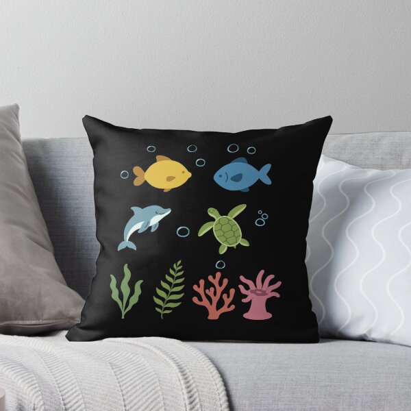 Item preview, Fish, underwater, children, dolphin, sea turtle designed and sold by Sir-Freaky.