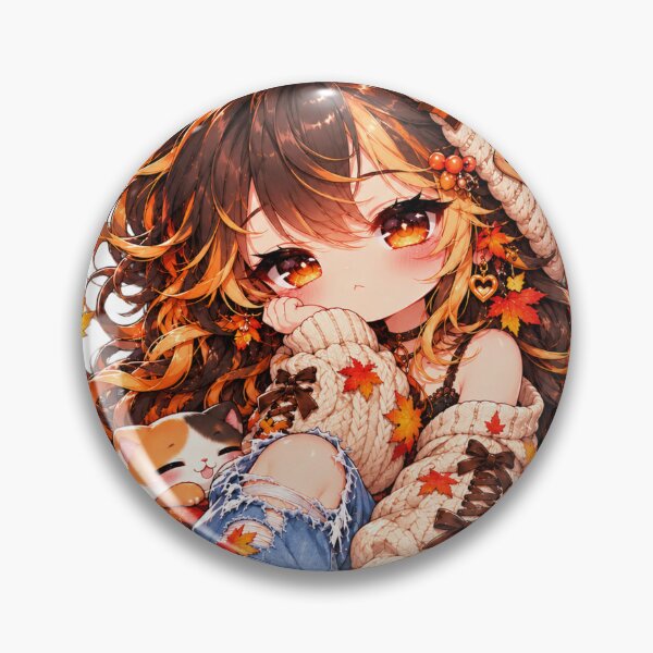 Item preview, Cozy Autumn Chibi Girl – Pumpkin Spice Fall Anime Aesthetic designed and sold by Kubbykat.