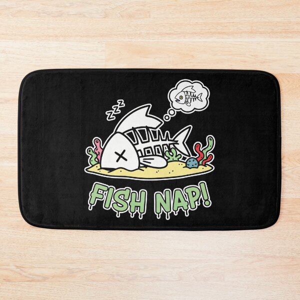 Item preview, Fish Nap! Fish Skeleton Cartoon designed and sold by Taridesign.