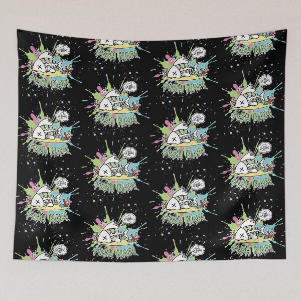 Item preview, Fish Nap! Fish Skeleton Cartoon designed and sold by Taridesign.