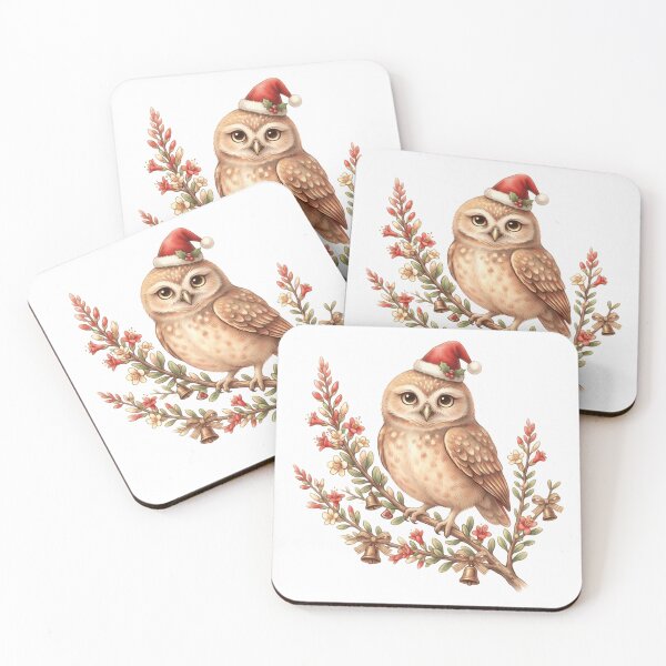 Item preview, Christmas Owl Santa Hat Cute Owl Holiday Bird Lover, gift for Mom, dad gift, gift for birthday Essential T-Shirt designed and sold by GAIDREDA.