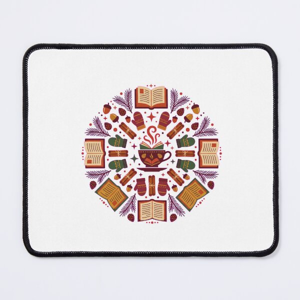 Item preview, Cozy Autumn Bookish Symbols Wreath Graphic designed and sold by AmadeusModern.