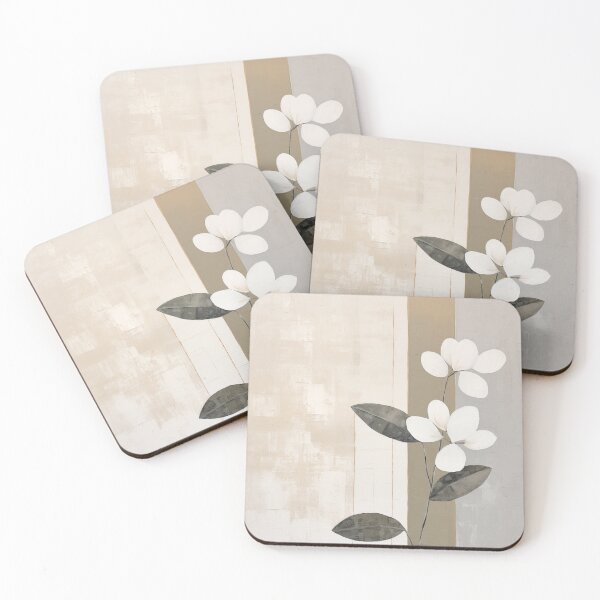 Item preview, Wabi sabi and japandi inspired simple abstract flowers designed and sold by filigreedigital.