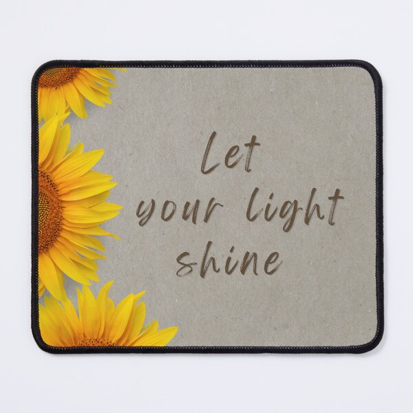 Item preview, Let Your Light Shine – Motivational Sunflower Quote designed and sold by OlhaTironArt.