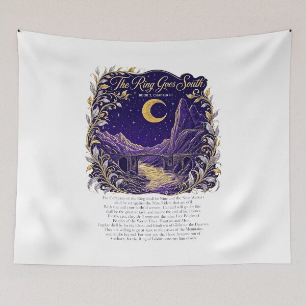 Item preview, Mystical Crescent Moon Night Sky Enchanted Poem Art designed and sold by duanepatterson.