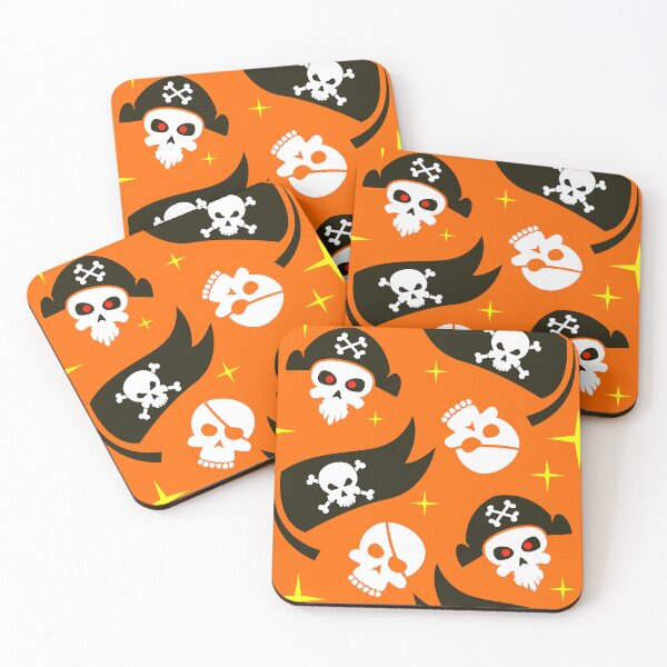 Item preview, Halloween Pirates and Skulls Orange And Black Pattern designed and sold by DEC02.