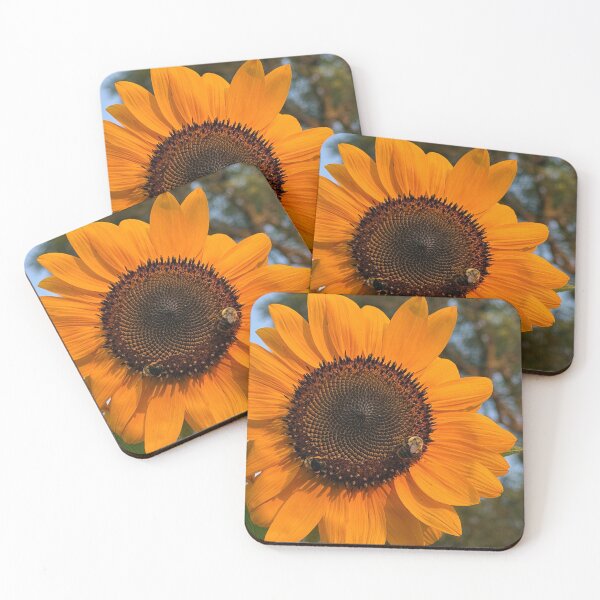 Item preview, sunflower bees designed and sold by chickflickcomfort.