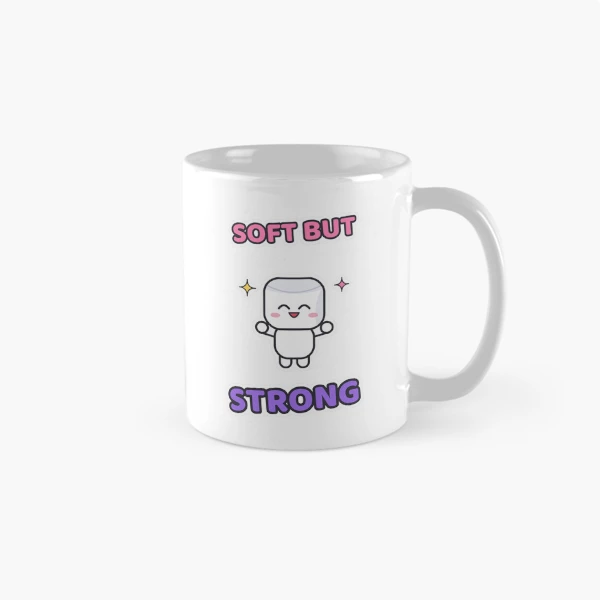 Soft But Strong - Cute Flexing Marshmallow Pip — Classic Mug by BiMood