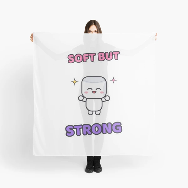 Soft But Strong - Cute Flexing Marshmallow Pip — Scarf by BiMood