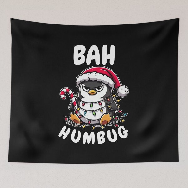 Item preview, Bah Humbug | Grumpy Penguin Santa Claus | Funny Christmas Party designed and sold by Made by Tamar.