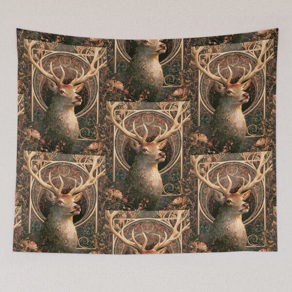 Item preview, Art nouveau deer designed and sold by MendaciousMina.
