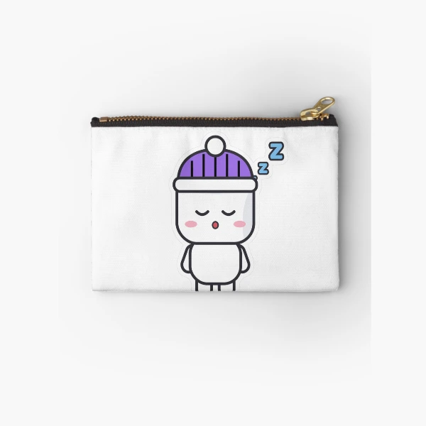 Not a Morning Person - Sleepy Marshmallow Pip — Zipper Pouch by BiMood
