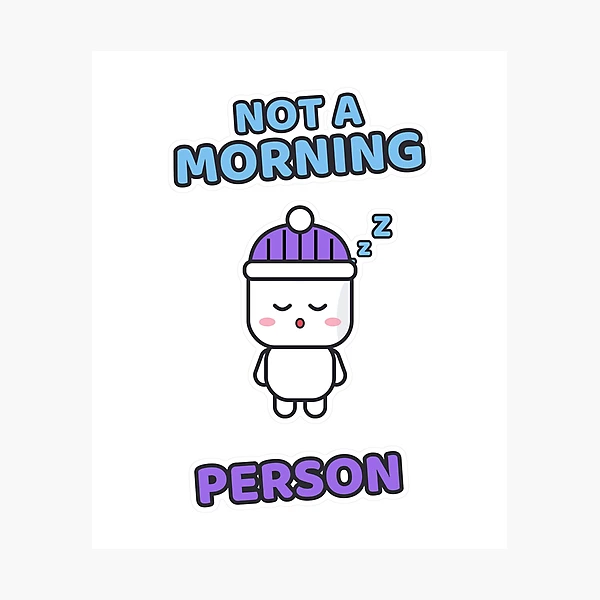 Not a Morning Person - Sleepy Marshmallow Pip — Photographic Print by BiMood