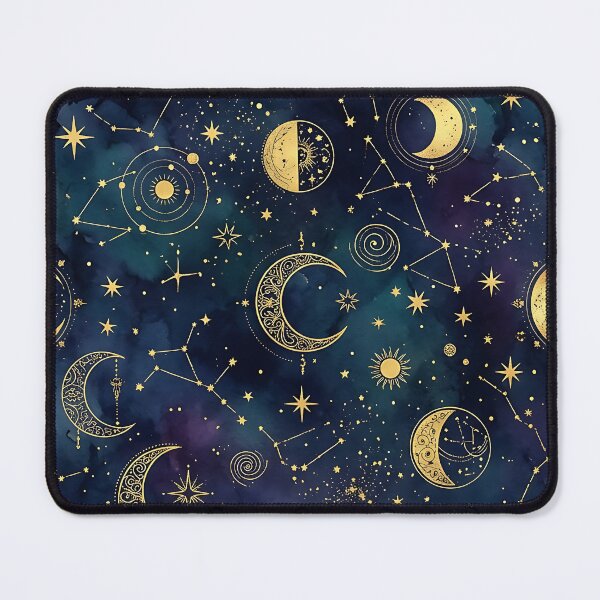 Item preview, Celestial Moon Phases Constellation Star Pattern designed and sold by wallpapersarts.