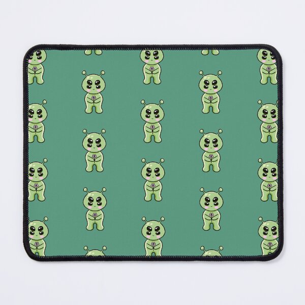 Item preview, Cute alien sticker holding a flower.  designed and sold by Jelly Studio.