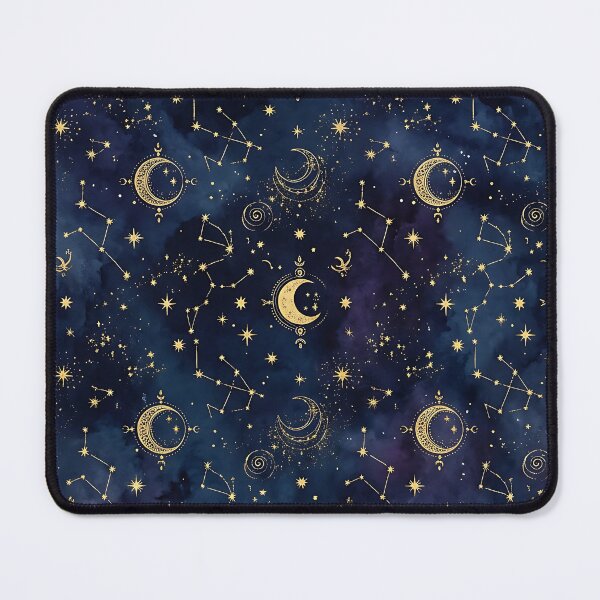 Item preview, Celestial Moon Phases Constellation Star Pattern designed and sold by wallpapersarts.