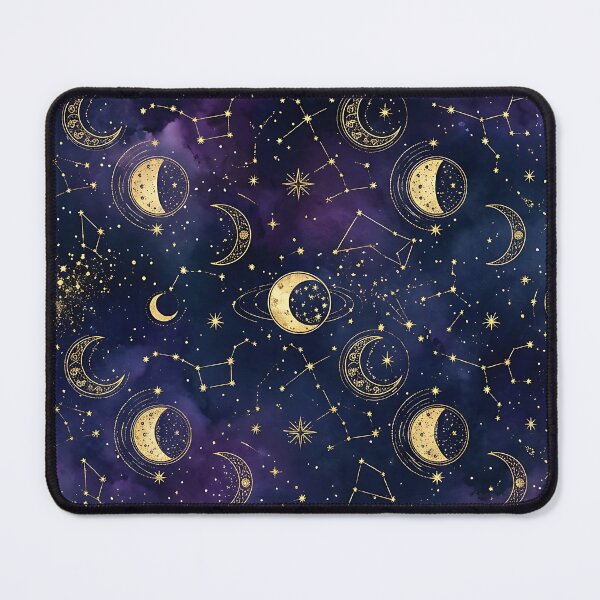 Item preview, Celestial Moon Phases Constellation Star Pattern designed and sold by wallpapersarts.