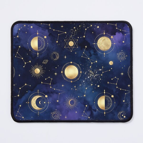Item preview, Celestial Moon Phases Constellation Star Pattern designed and sold by wallpapersarts.