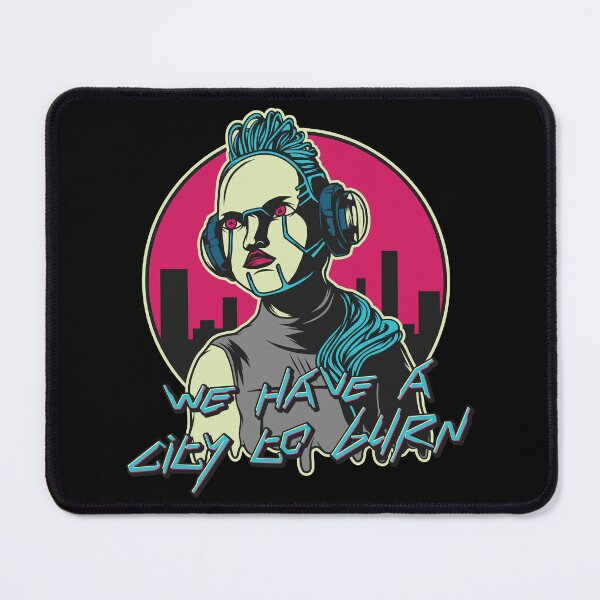 Item preview, Neon Cyberpunk Rebel Girl – Futuristic Sci Fi City designed and sold by extrisiceye.